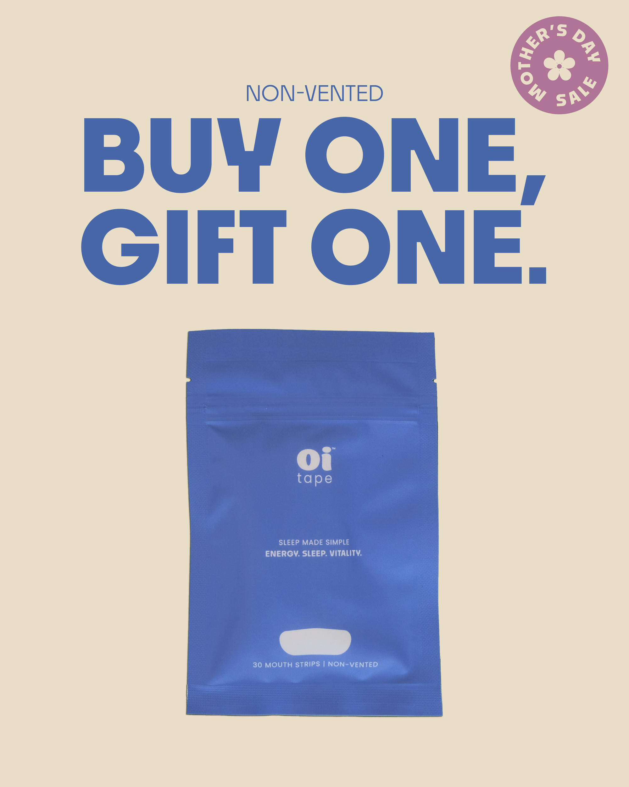 oi tape™ Non-Vented Mouth Tape