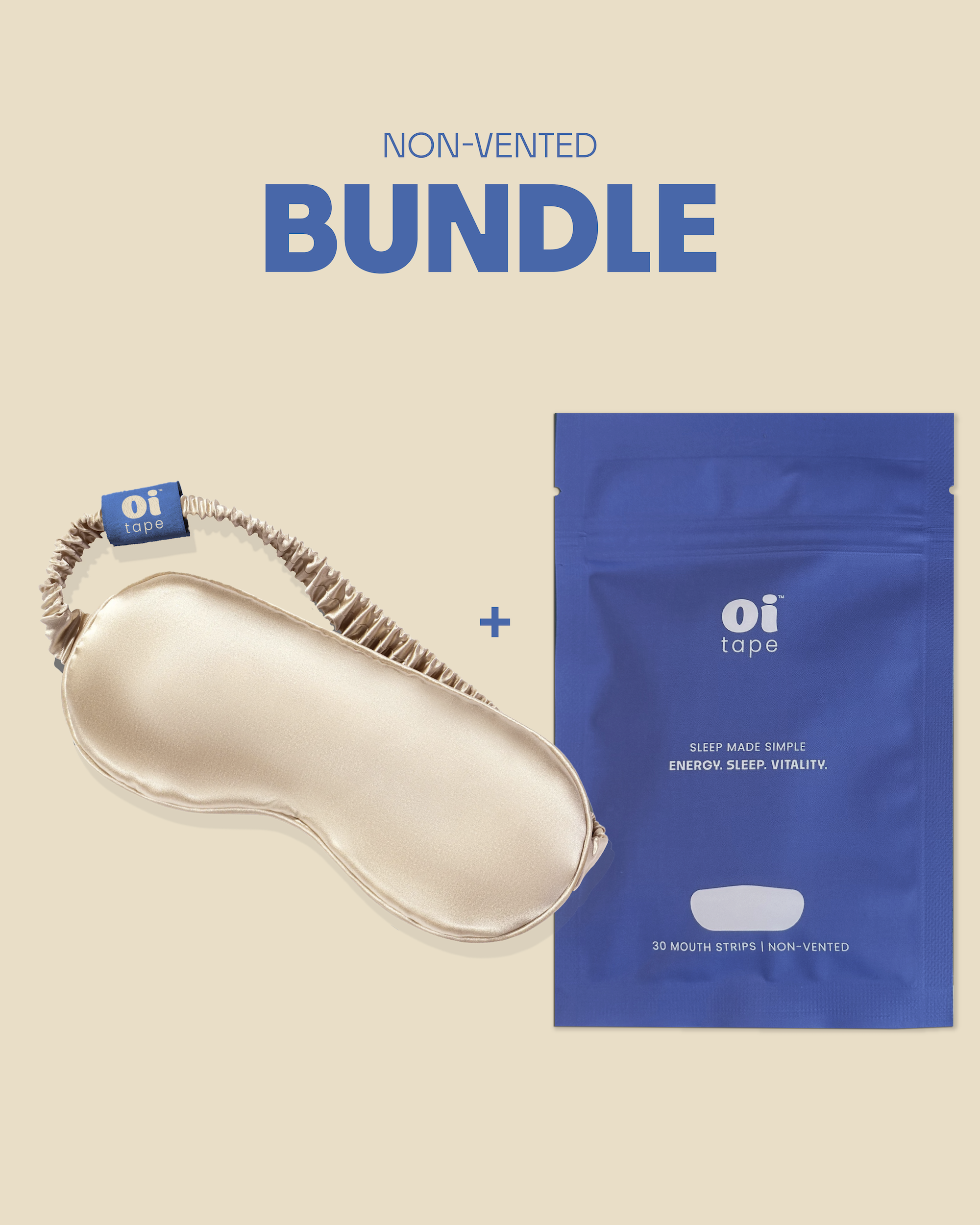 Sleep Mask & Non-Vented Mouth Tape