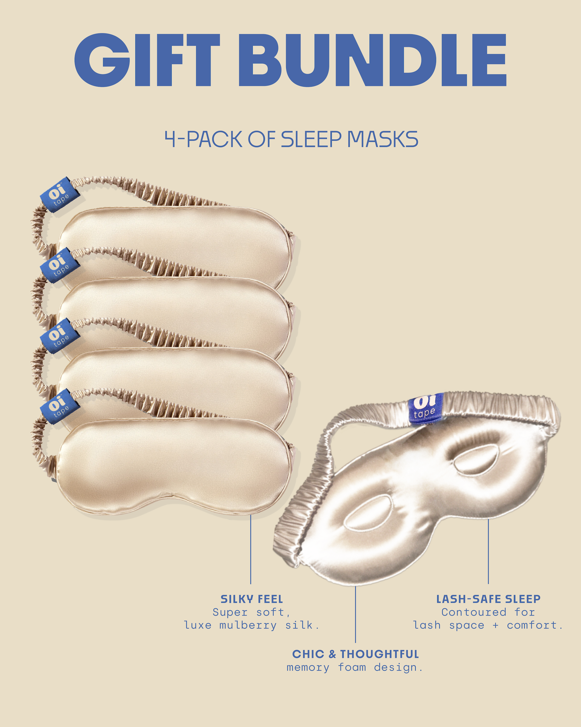 Gift Bundle 4-Pack Sleep Masks