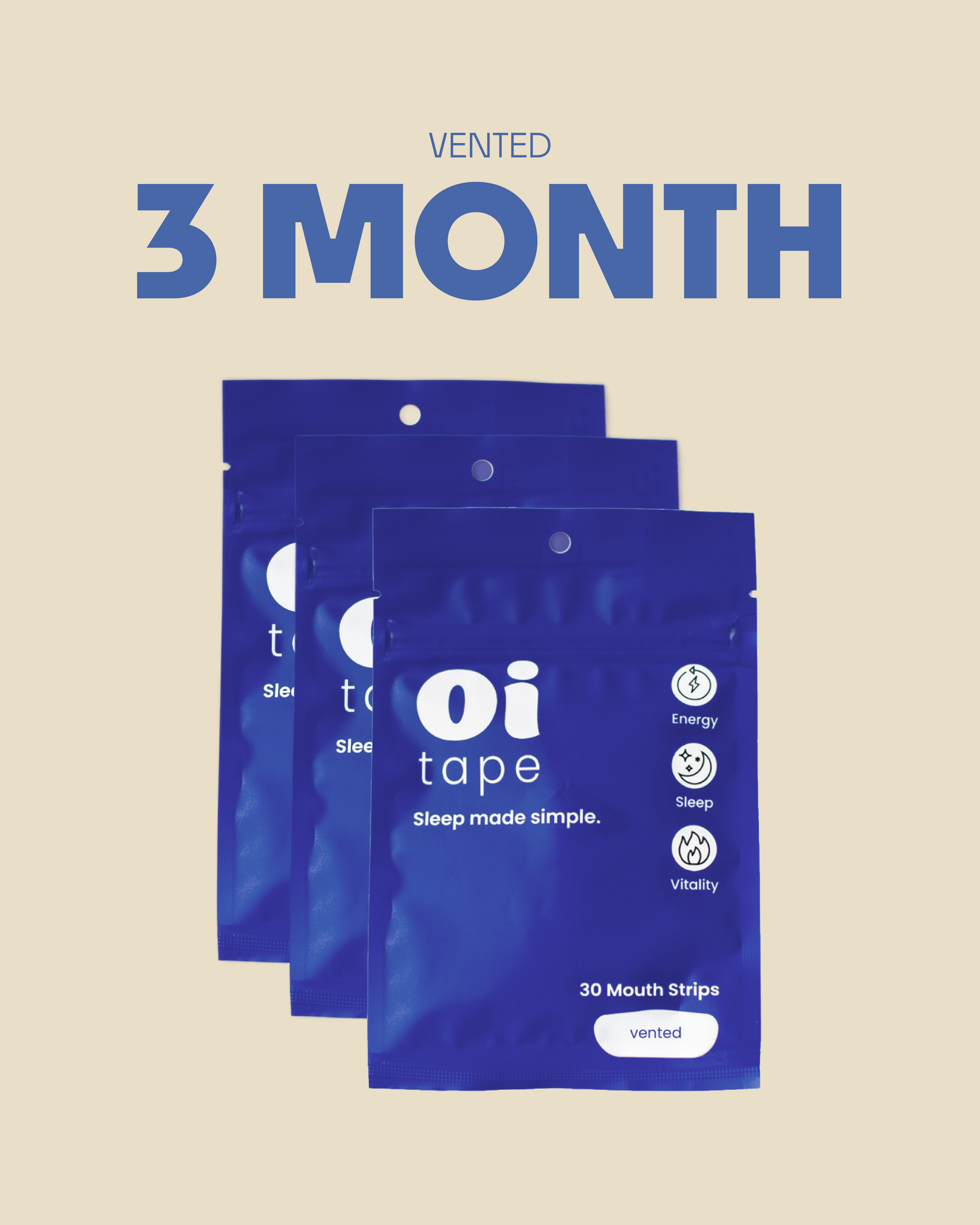 Vented 3 month oi tape™ bundle